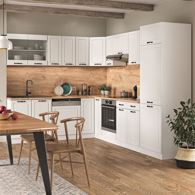 Vicco R-Line Eckküche Landhaus Weiß, Einbauküche B/T/H: 287 x 207 x 235 cm - Bild 2