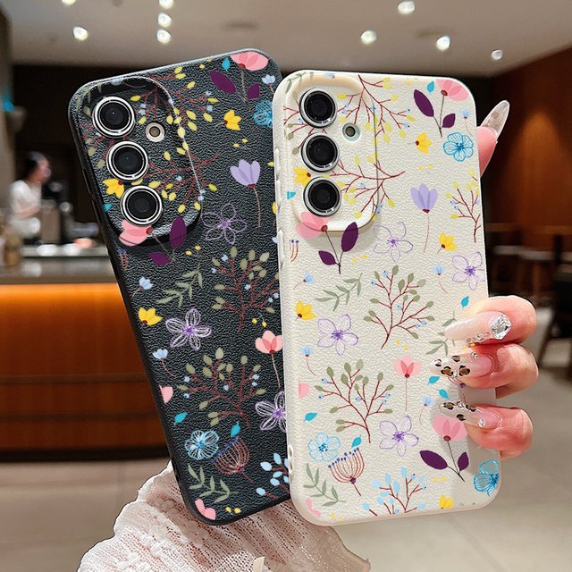 Florale Blumenhülle für Samsung Galaxy S25 S24 S23 S22 Ultra S21 Plus A56 A36 A17 A16 A55 A15 A54 5G FE in Pink Multicolour aus TPU - Bild 1