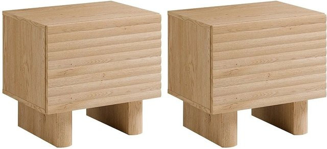 Nachttisch Ludima von Vente-unique in Beige, zeitgemäßes Design für dein Schlafzimmer - Bild 1