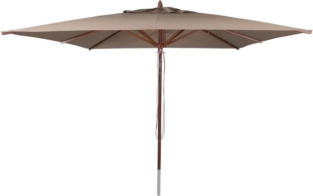 MCW Gastronomie Holz-Sonnenschirm C57b Eckig, Farbe Taupe, B/T: 300 x 300 cm, Material: Holz und Polyester - Bild 2