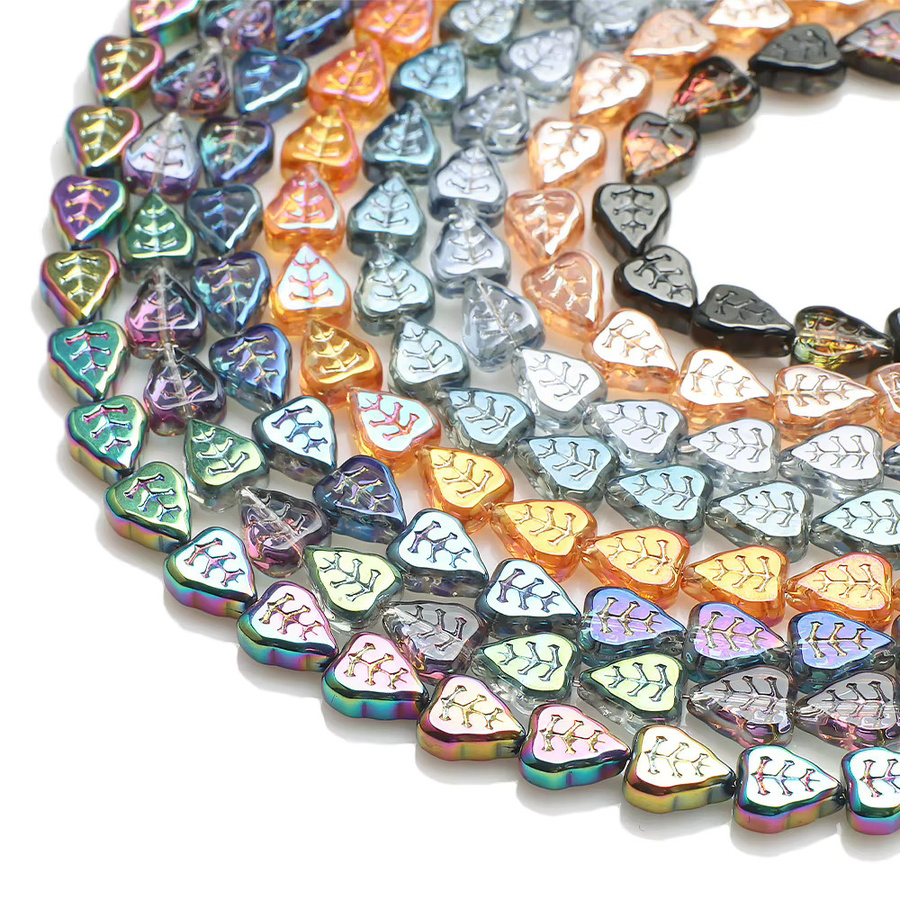 ZHUBI Perlen Glas, Blattform, Bunt - Bild 5