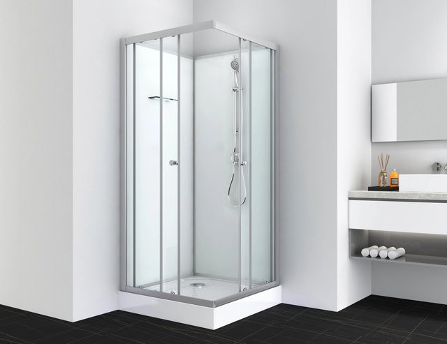 Sanotechnik Komplettdusche Eck Forte 1 in Chromoptik und Transparent - Bild 1