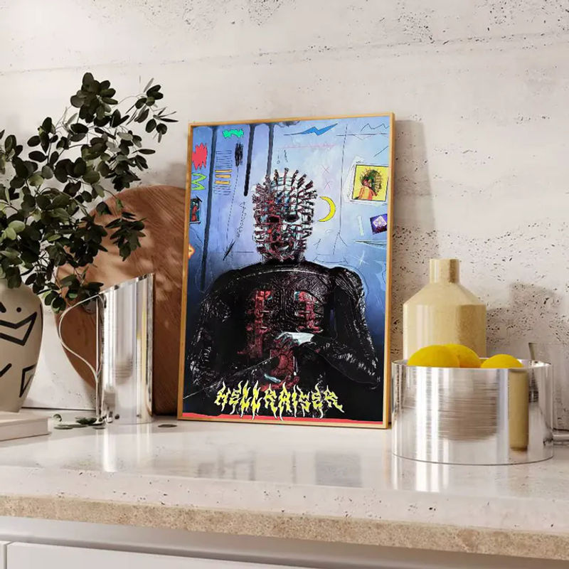 Klassisches Hellraiser Filmplakat als selbstklebender Wandaufkleber in Mehrfarbig, rechteckiges Wandbild für deine Raumdekoration - Bild 6