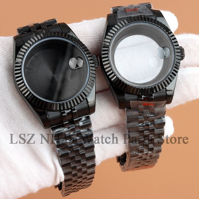 Seiko Uhrengehäuse Edelstahl, Schwarz, 36mm 39mm, Automatikwerk, Unisex - Bild 1