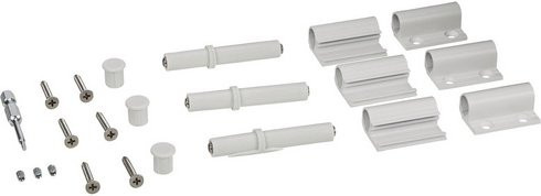 Windhager Scharnier aus Aluminium in Weiß, 3 Stück - Bild 1