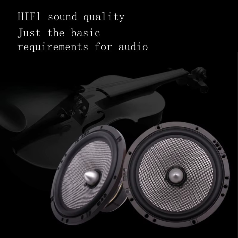 Universal Auto Audio Modifikation Kit 12V High Power Zwei-Wege-Lautsprecher Set in Schwarz - Bild 5
