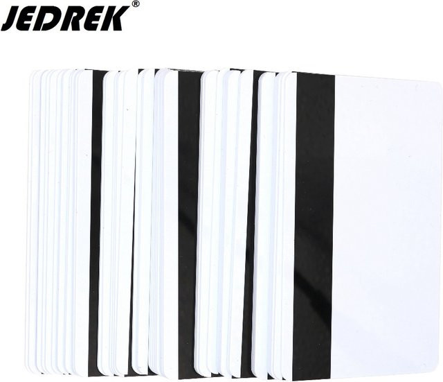 100 Stück Blanko CR80 ID ISO PVC Kreditkarten mit LoCo Magnetstreifen in Weiß - Bild 1