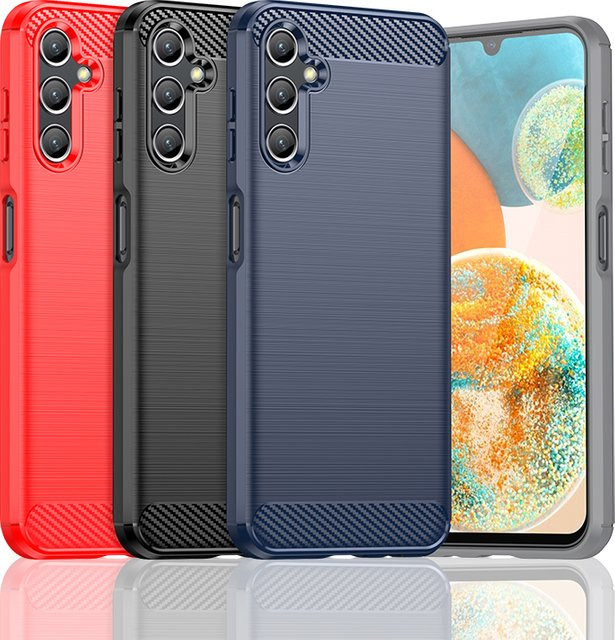 Stoßfeste Schutzhülle aus Soft Silicone TPU für Samsung Galaxy A14 5G, Galaxy A14 4G und M44 5G in Schwarz - Bild 1