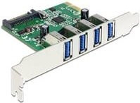 Delock PCI Express USB 3.0 Erweiterungskarte mit 4 externen USB-A Anschlüssen - Bild 1