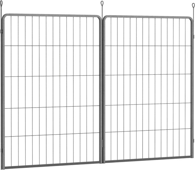 PawHut Welpenzaun aus Stahl in Schwarz, B: 1,5 m, H: 100 cm - Bild 1