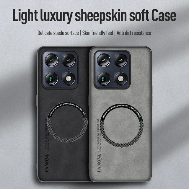 Retro Business Schafsleder-Schutzhülle für Motorola Moto Edge 70 Ultra X70 Air 60 Pro Fusion 50 Ultra, Magnetische Hülle in Braun - Bild 1