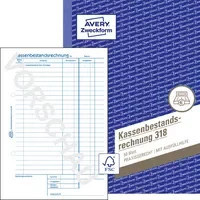 Avery Zweckform Kassenbestandsrechnung Formular 318 DIN A5 Weiß, 50 Blatt - Bild 3