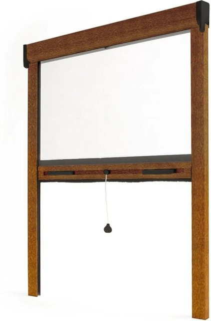 Avosdim Insektenschutzrollo für Fenster und Türen aus Aluminium in Golden Oak, Breite: 125 cm, Höhe: 160 cm - Bild 1