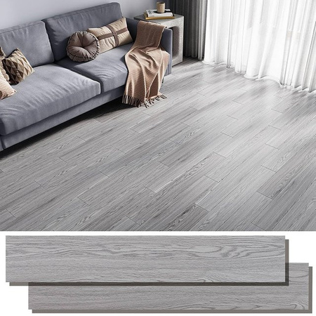 36-teiliges Set selbstklebende Boden- und Wandaufkleber in moderner Holzmaserung aus wasserfestem PVC für Wohnzimmer, Küche und Bad
