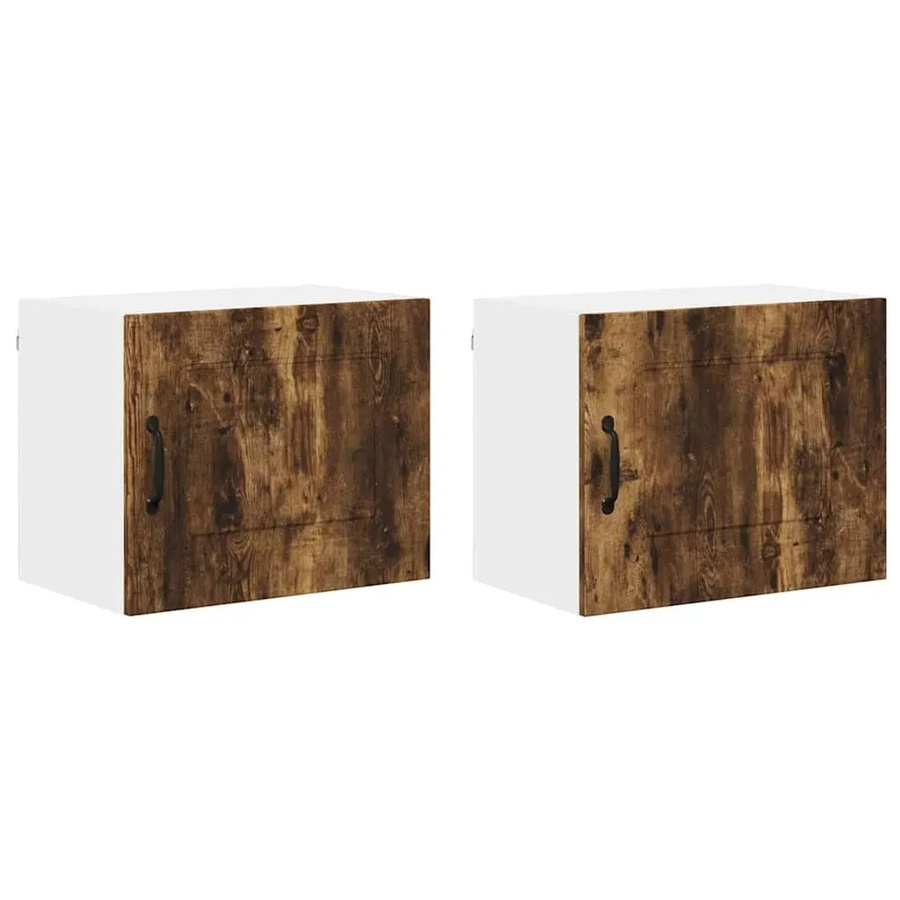 vidaXL Küchenwandschrank 2er Set aus Holz in Geräucherte Eiche, B/T/H: 50 x 31 x 40 cm - Bild 2