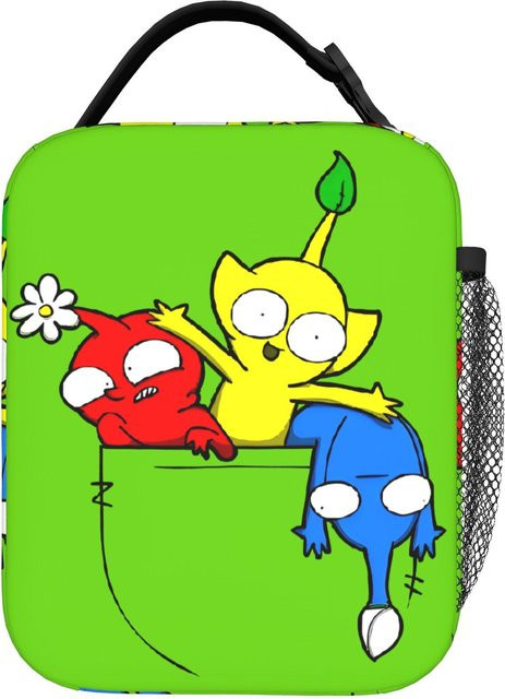 Pikmins Isolierte Lunchtasche von Fancy Style Studio, Auslaufsichere Kühltasche in Grün, Wiederverwendbare Videospiel-Tragetasche für Picknick und Strand - Bild 1