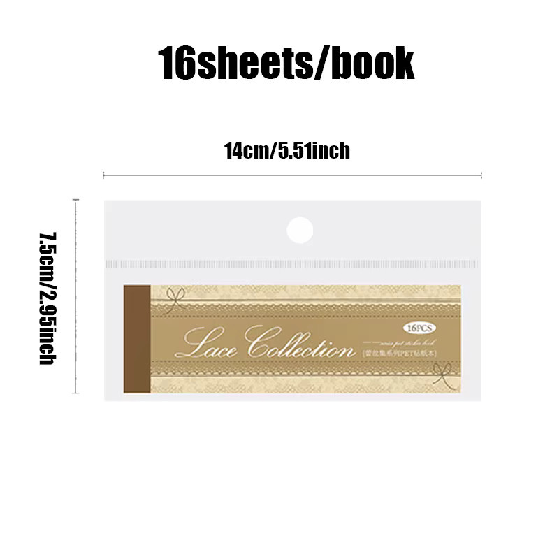 Mr. Paper Lace-Stickerbuch mit 16 Blatt im Retro-Stil, mehrfarbige Blumen-Aufkleber in Schwarz - Bild 3
