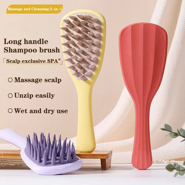Silikon Shampoo-Bürste Kopfhautmassage-Kamm, Unisex - Bild 1