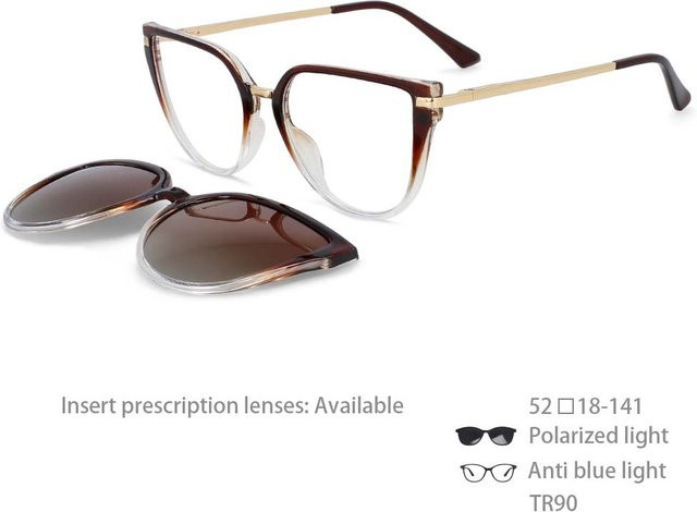 Bai Fen Bai Electronic 3C Sonnenbrillen-Clip-Ons, Vollrand, square, black, Damen - Bild 1