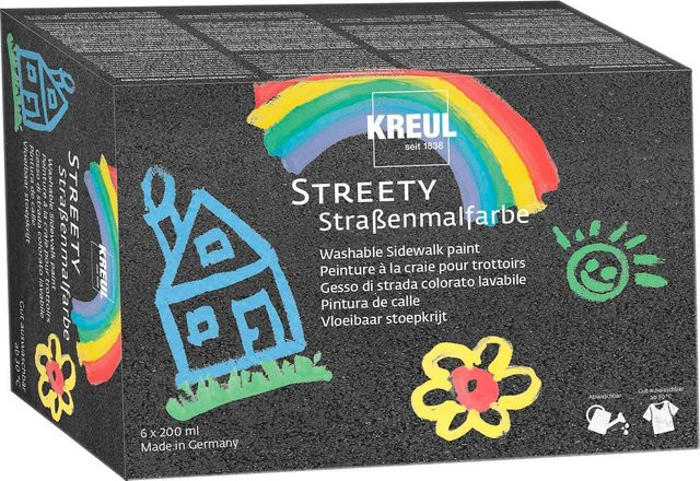 KREUL Streety Straßenmalfarbe 6er-Set bunt/mehrfarbig - Bild 1