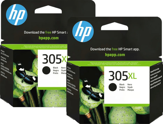HP 305XL Tintenpatrone Schwarz im 2er-Set für Tintenstrahldrucker - Bild 1