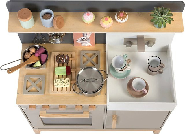 Musterkind Kinderküche Linum aus Holz in Grau - Bild 1