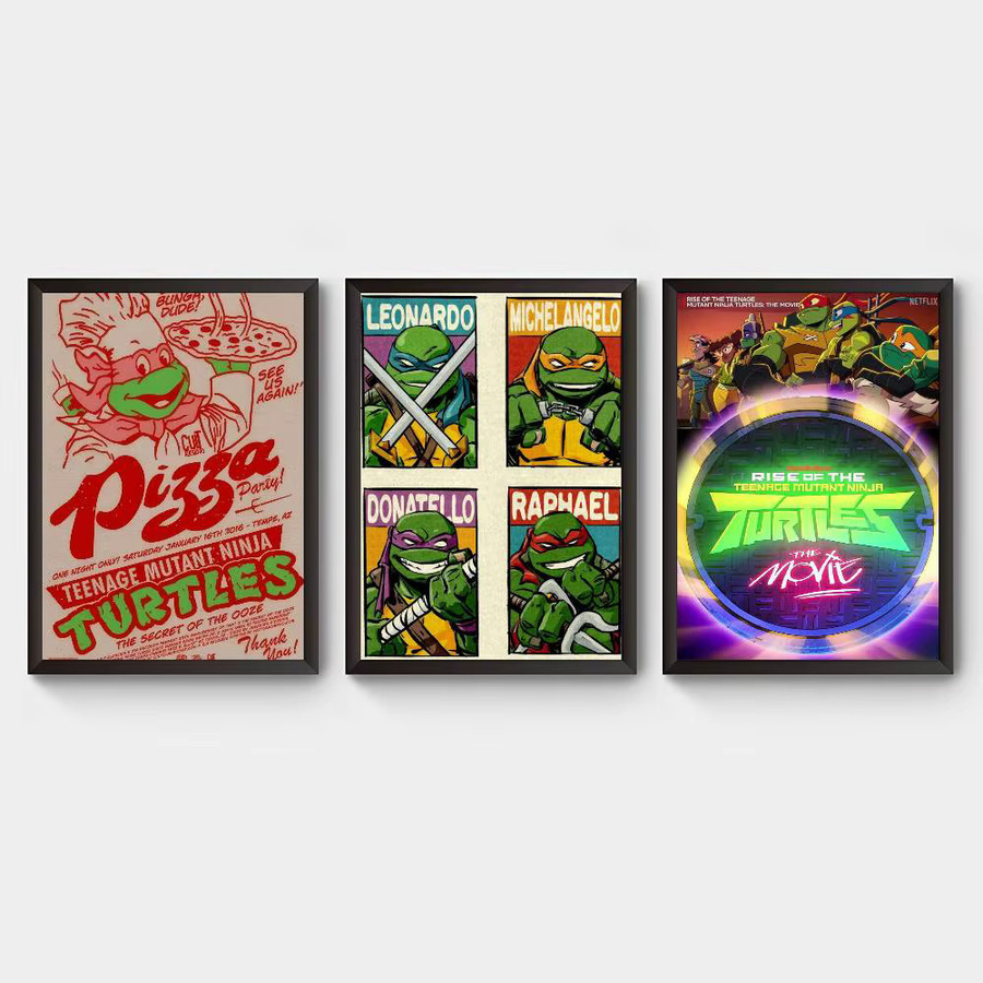 Rastar Teenage Mutant Ninja Turtles Klebeposter, Mehrfarbiger Wandaufkleber aus Papier für dein Zimmer, Café oder deine Bar - Bild 2