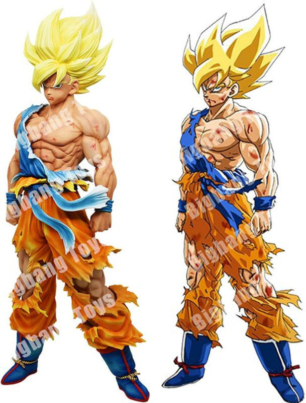 Bandai Dragon Ball Z Anime Figur Super Saiyajin Goku Statue aus Kunststoff, mehrfarbig, Höhe: 28 cm - Bild 1