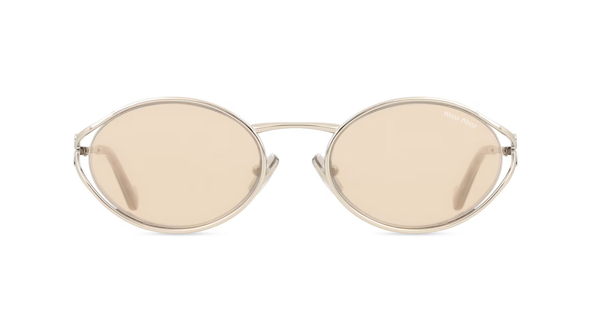 Miu Miu MU 52YS Sonnenbrille Damen, Vollrand, Oval, Metall, Silber - Bild 1