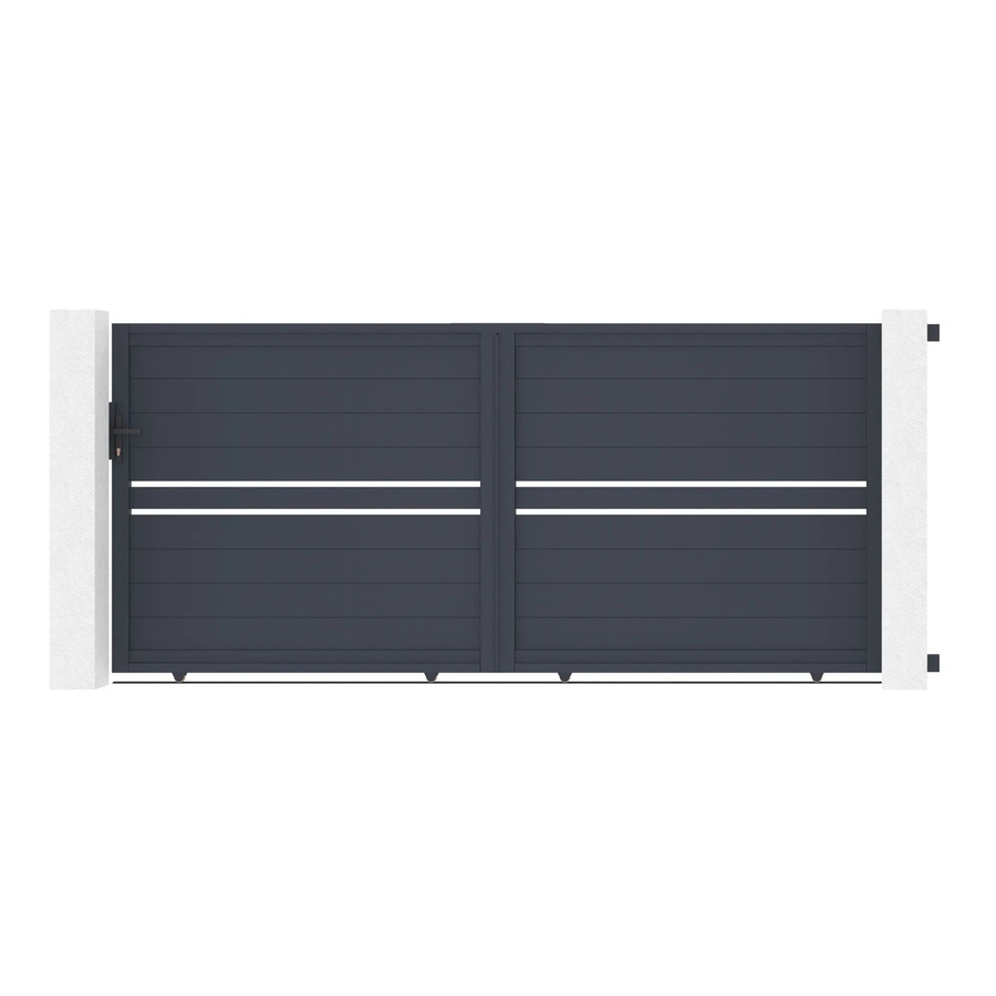 Casanoov Schiebetor Cimone aus Aluminium mit Ranger C300 Motorisierung, Farbe Anthrazit/Grau, B: 355 cm, H: 160 cm - Bild 2
