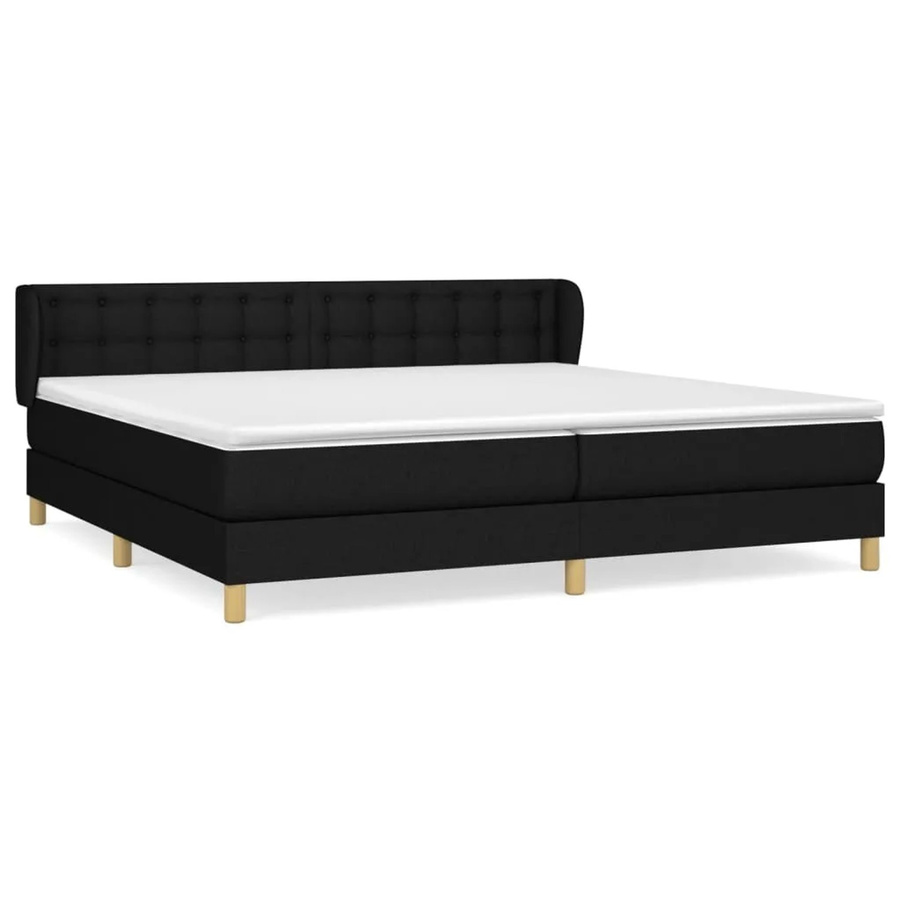 vidaXL Boxspringbett Hybrid mit Matratze und Taschenfederkern, Schwarz, B/T/H: 200 x 200 x 88 cm - Bild 2