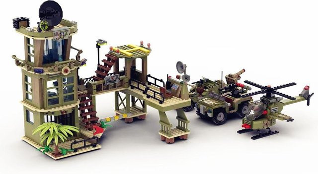 Armee Landkommandozentrum LKW Auto, Konstruktionsspielzeug, 870 Teile, ab 6 Jahren - Bild 1