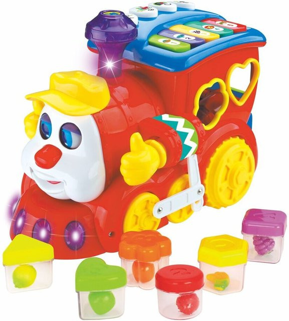 Moni Spielzeug Zug, Sortierspiel mit Musik, Licht und Klavier, rot - Bild 1