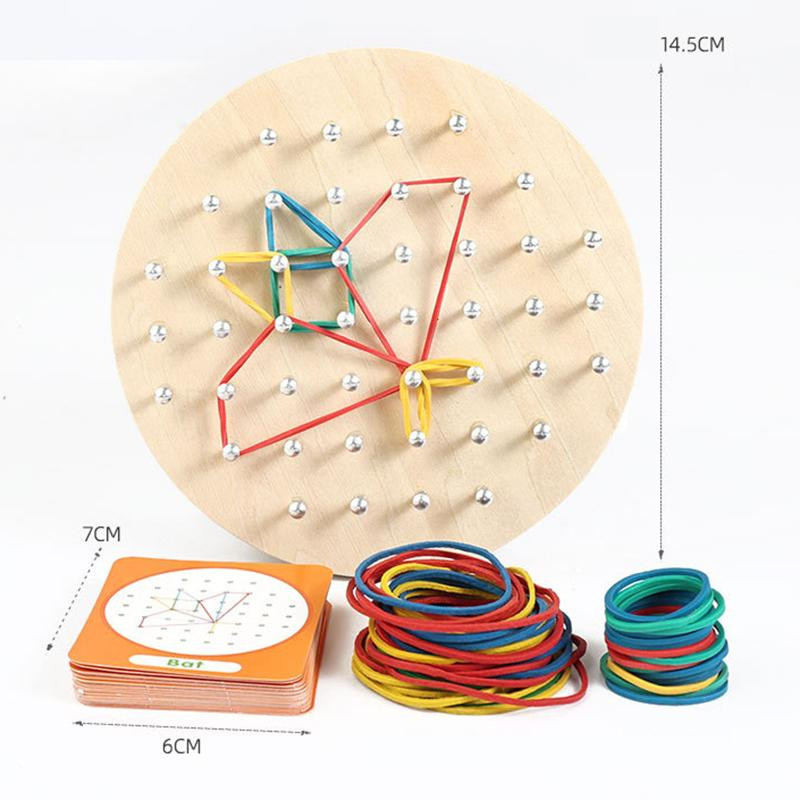 Linyi toy Geometrie Puzzle aus Holz, bunt / mehrfarbig, ab 3 Jahren - Bild 2