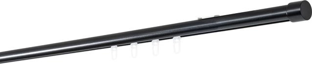 ONDECO Wandträger Mini Profil 1-läufig mit Endstück Cap in Schwarz, Länge: 280 cm, Durchmesser: 20 mm - Bild 1