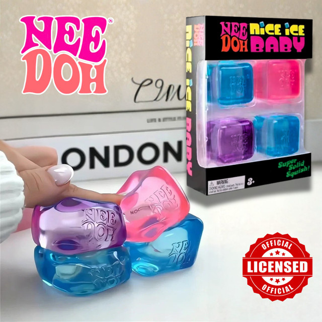 Needoh Nice Ice Baby Fidget Cube Set, 4er-Pack, Bunt / Mehrfarbig, ab 3 Jahre - Bild 1