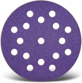 Menzer Klett-Schleifscheiben Ø 125 mm K60 17-Loch Set 50 Stück für Holz und Lack in Lila - Bild 1