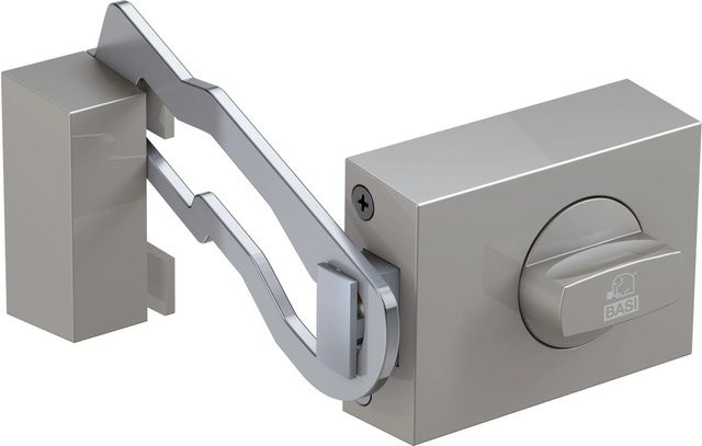 BASI Türzusatzschloss KS 500 mit Sperrbügel in Silber, Dornmaß: 45 mm - Bild 1