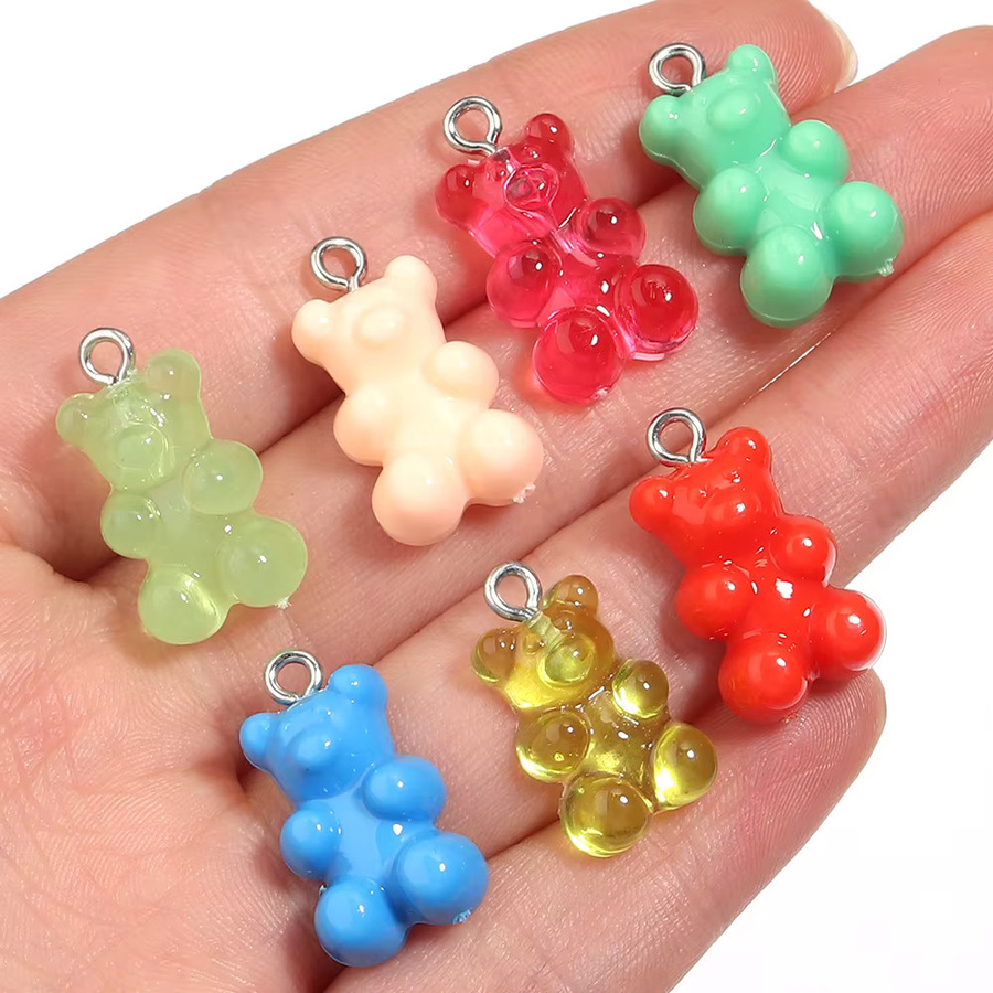 louleur Bär Charms, Acryl, Bunt, 12*22mm, Unisex - Bild 5