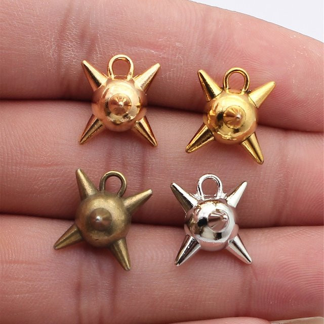WYSIWYG Meteorhammer-Anhänger, Nagelkugel-Charms, Silber, Unisex - Bild 1