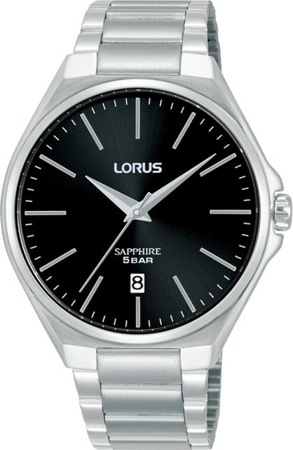 Lorus Armbanduhr, Quarz, Edelstahl, Schwarz, 40 mm, Herren - Bild 1