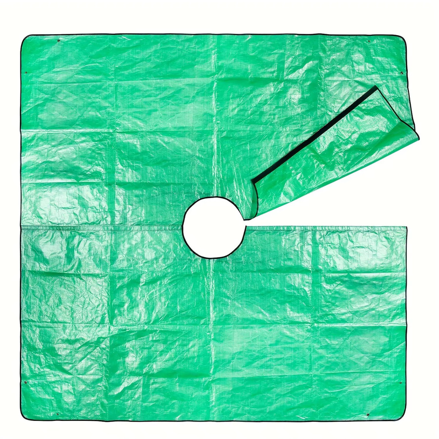 Wasserdichte Landschaftsplane in Grün mit Pull-Tabs für Sträucher und Bäume, B/B: 200 x 200 cm - Bild 2