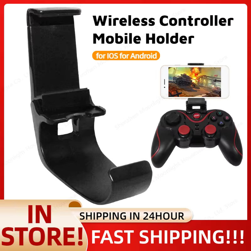 APWIKOGER Wireless Gamepad mit Smartphone-Halterung für iOS und Android, Schwarz - Bild 2