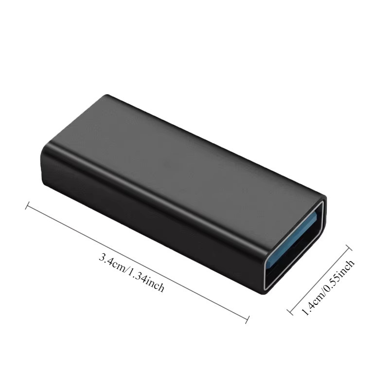 Multifunktionaler USB-A-zu-USB-A-Konverter 3.1 Kabeladapter in Schwarz für Laptops - Bild 2