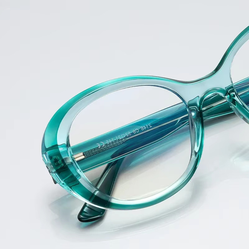 CLLOIO Lesebrille Oval, Transparent, Vollrand, Kunststoff, Damen, Blaulichtfilter - Bild 1