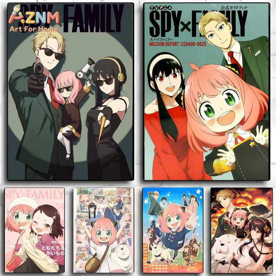 KAYOU Spy x Family Anime Leinwand-Wanddruck mit Loid, Yor und Anya Bond Charakteren, ungerahmtes mehrfarbiges Poster für dein Teenager-Schlafzimmer - Bild 2