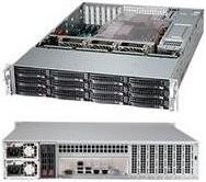 Supermicro SC826 BE1C4-R1K23LPB Rack-Gehäuse in Schwarz, 2U, unterstützt E-ATX, SATA/SAS und Hot-Swap, inklusive 1200 Watt Netzteil - Bild 1