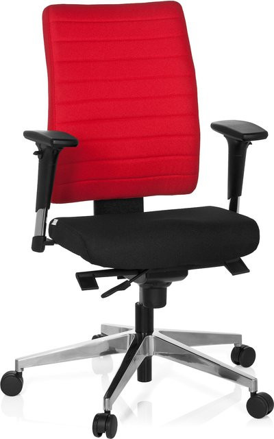 hjh OFFICE Profi Bürostuhl PRO-TEC 350 mit Armlehnen aus Stoff und Höhenverstellung - Bild 1