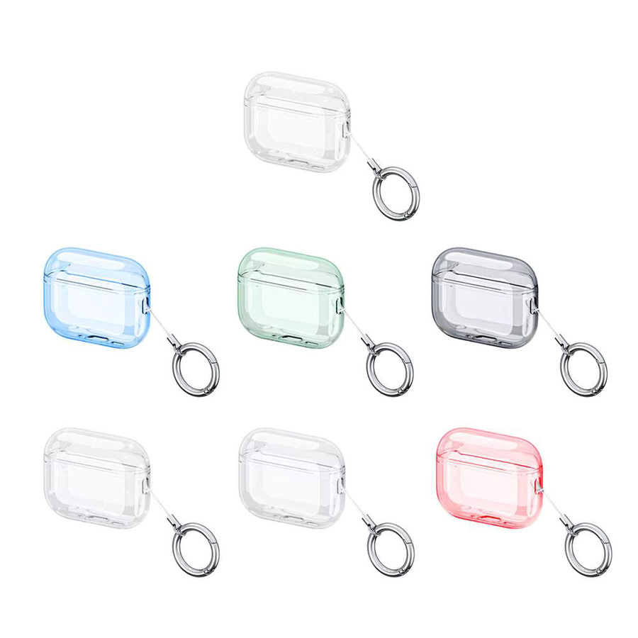 Transparente Schutzhülle für Apple AirPods Pro 3 aus weichem TPU mit Umhängeband, Schlüsselanhänger und Reinigungsset - Bild 6