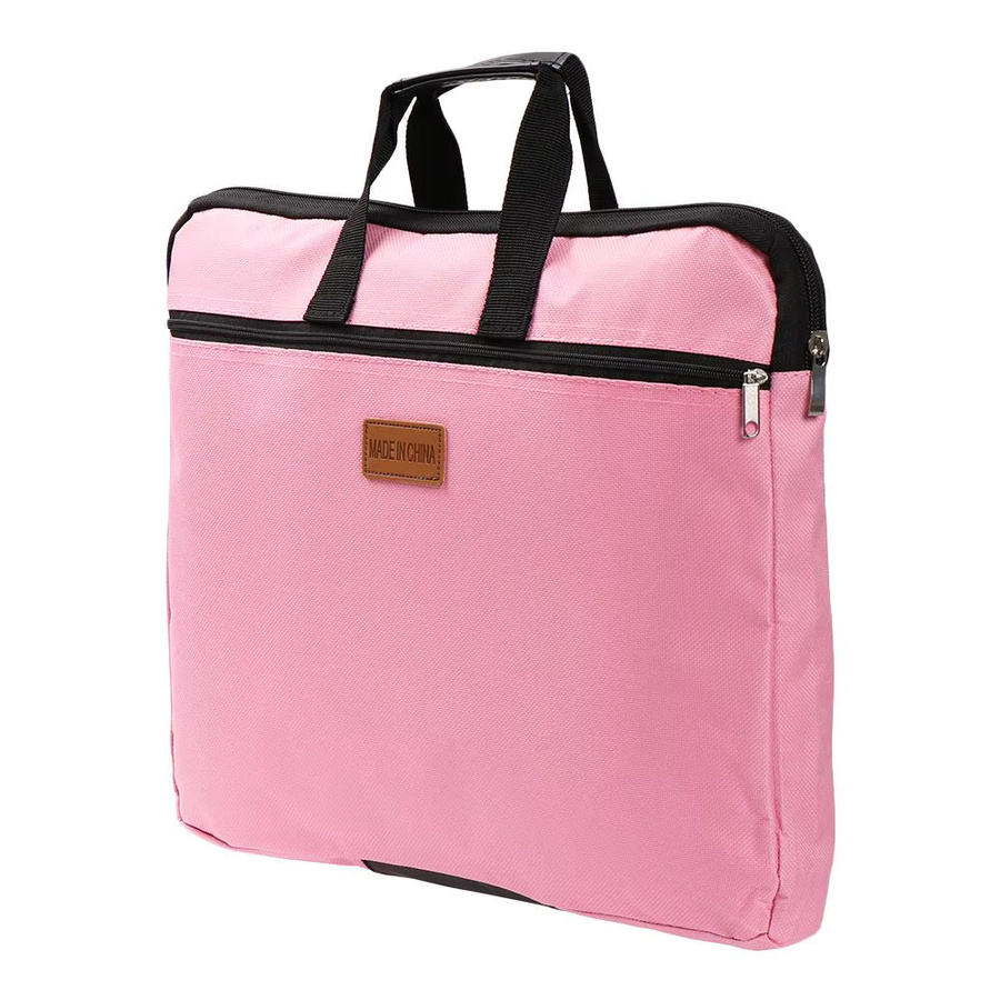 Wasserdichte Canvas Aktentasche im A4-Format als doppellagige Handtasche für Aktenordner in Schwarz und Multicolour - Bild 3